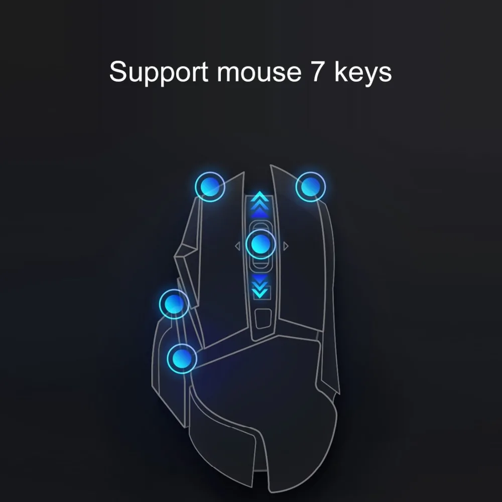 Xiaomi FeiZhi Q1 Портативный Bluetooth 4,0 BLE мобильный игровая клавиатура переходник для мыши с независимо регулируется с помощью мобильного телефона удерживайте