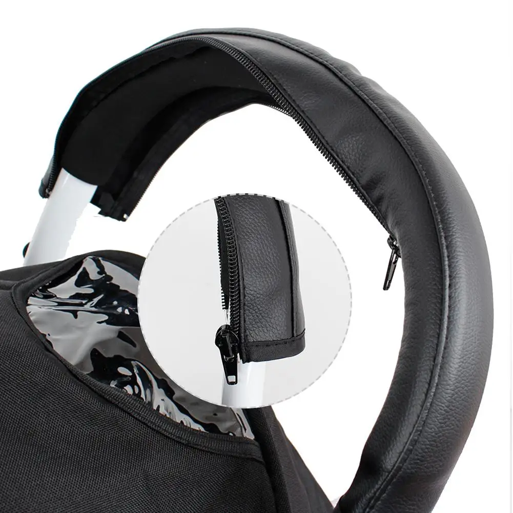 Baby Stroller Handrail Case Cover Accessories Pu Leather Handle Removable Zipper Cart General Non-slip Armrests | Мать и ребенок