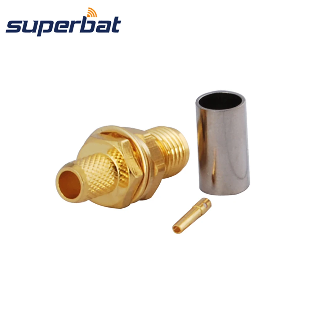 Superbat 10 шт. SMA Женский обжимной разъем для кабеля RG58 LMR195 RG400 RG142 оптовая продажа|cable