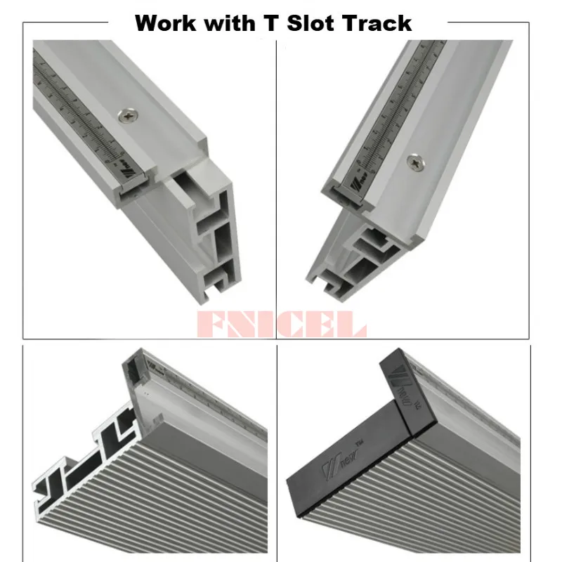 

New Aluminium Profile 70mm Height T-tracks Woodworking Backer Fence 450mm/600mm/800mm for Wood Working Workbench DIY