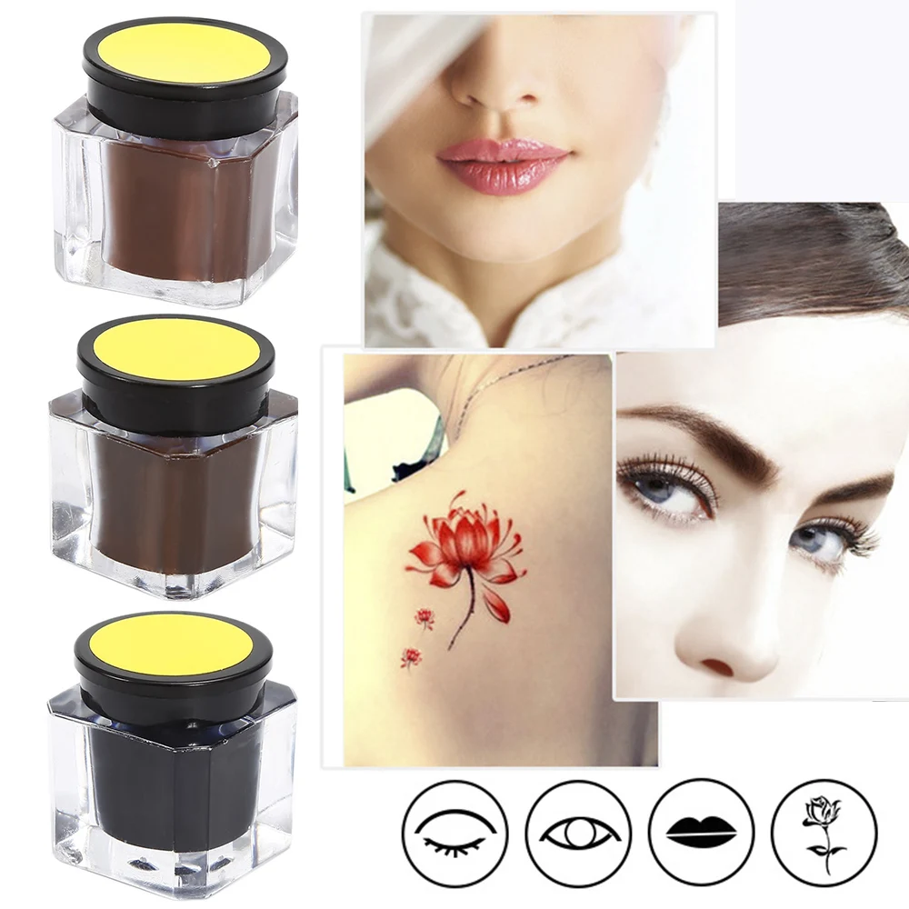 

1 Box 15g Tattoo Microblading Pigment Professional Practicing Eyebrow Micro Tattoo Ink Set Lips Makeup Tattoo Pigment TSLM2