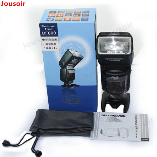 DF-800 high-speed synchro flashlight 6D 7D 5D3 2 external TTL top flash rotatable tape battery CD50 | Электроника