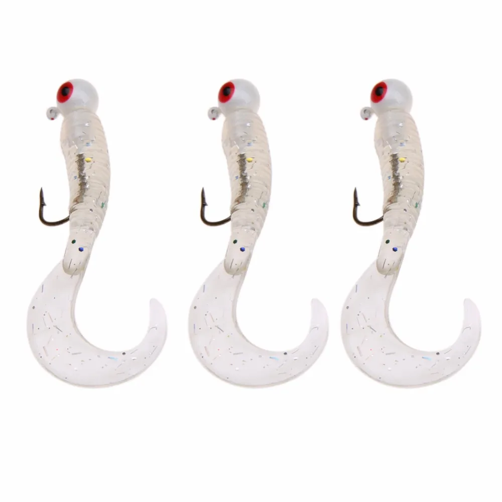17 шт./компл. для рыбалки, мягкие блесны на удочку Lead Jig Head крюк личинка червь приманки рыболовные снасти Shads силиконовые искусственные приманки рыболовные снасти Pesca