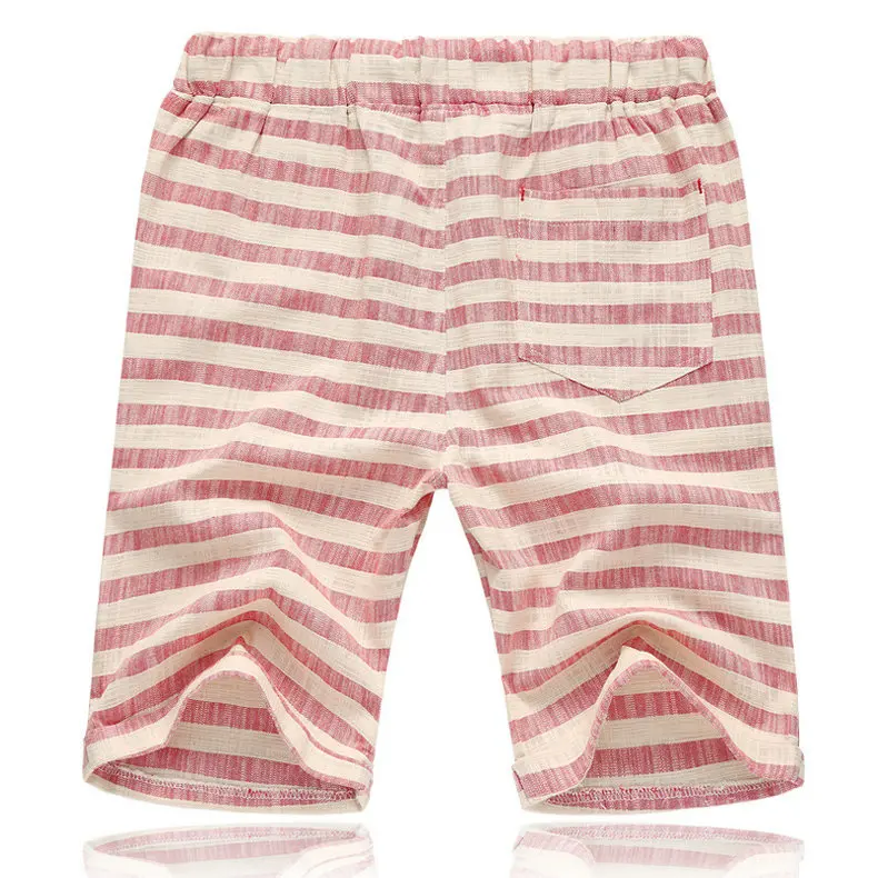 Summer New Cotton Linen Casual Shorts Men Grid Hot Mens Bermudas Shorts Comfortable Male Beach Shorts