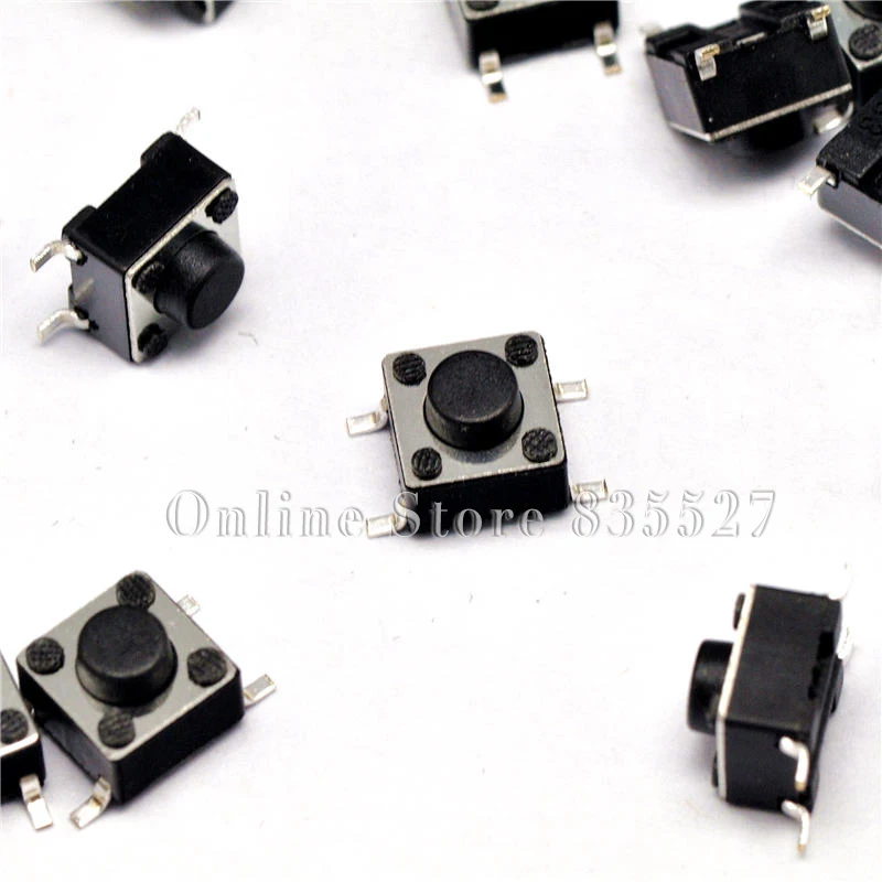 Тактовый коммутатор SMD 6*6*5 мм 4-контактный микрокнопочный переключатель 50 шт./Лот