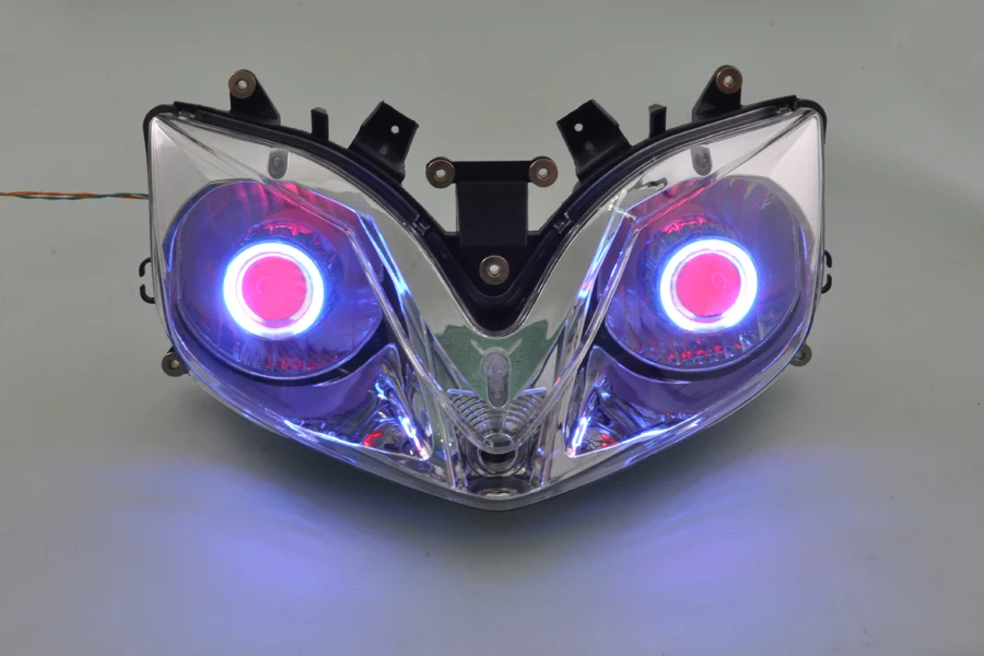 Лампы Wotefusi для проектора фары синие глаза ангела + красный глаз дьявола Honda CBR 600 F4I
