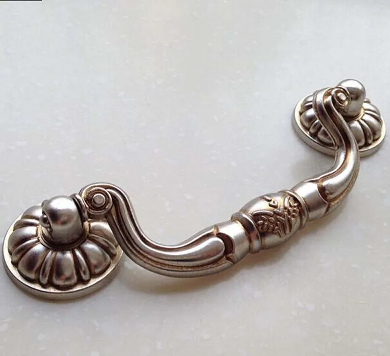 

drawer pull knob cabinet knob pull 96mm antique silver dresser cupboard door handle shaky vintage furniture decoration handles