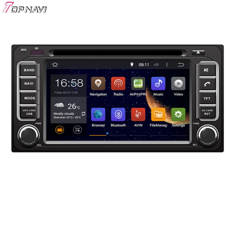 Topnavi четырехъядерный Android 6 0 Автомобильный DVD для TOYOTA RAV4/FJ CRUISER/ALPHARD/PREVIA