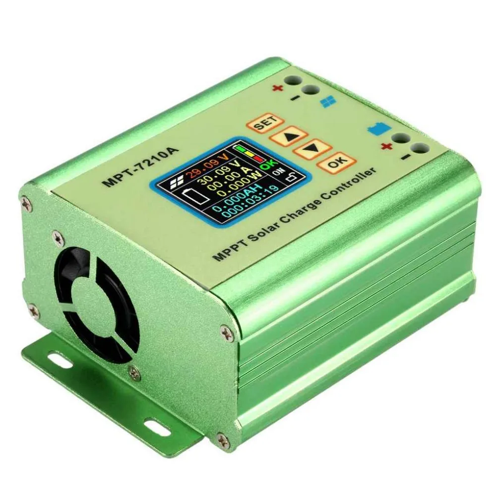 MPT 7210A LCD MPPT Контроллер заряда солнечной панели алюминиевый сплав для литиевой