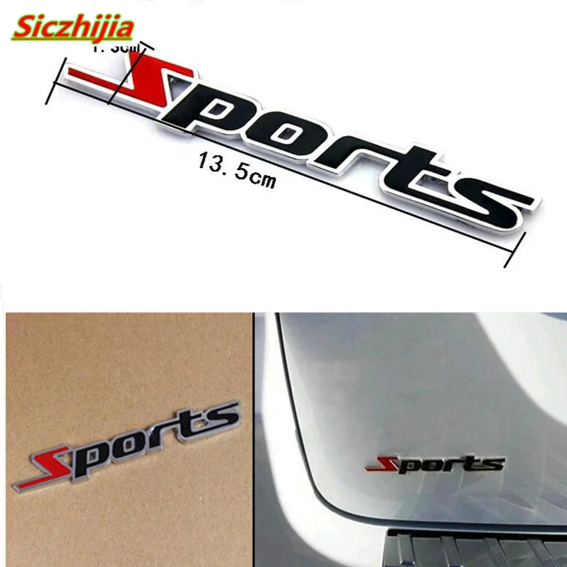 3D хромированная металлическая Спортивная этикетка автомобильная наклейка для