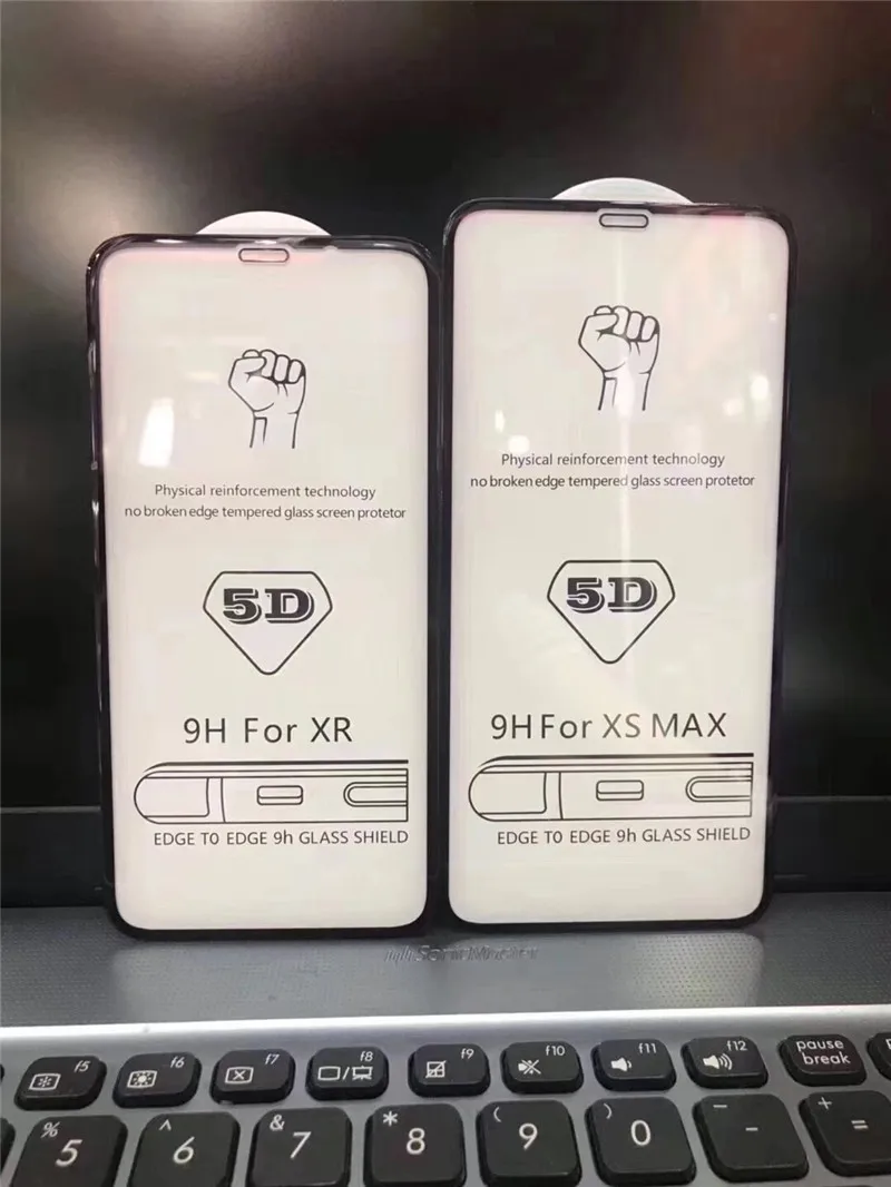 25 шт./лот 5D полное покрытие закаленное стекло для iPhone 7 8 6 6sp Защита экрана X XS XR MAX