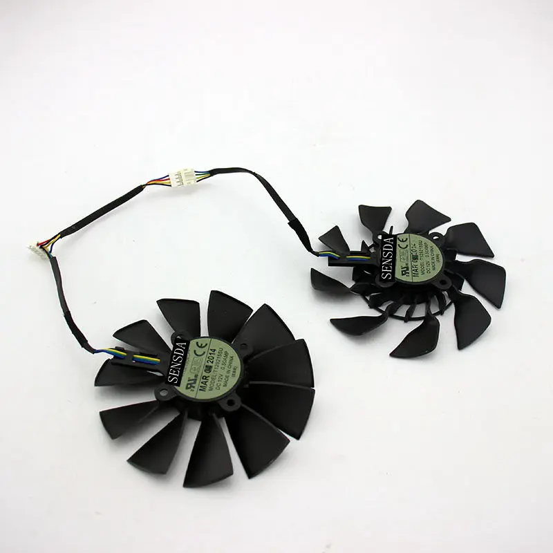 Оригинальный охлаждающий вентилятор 95 мм T129215SU DC 12 В 0 5a для GTX760 780 780TI R9 280 290 280X 290X 390
