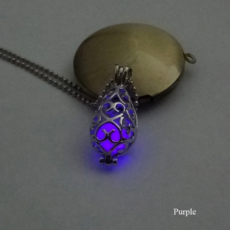 Стимпанк сказочное ожерелье в виде капли воды светится темноте #84437 | Украшения и