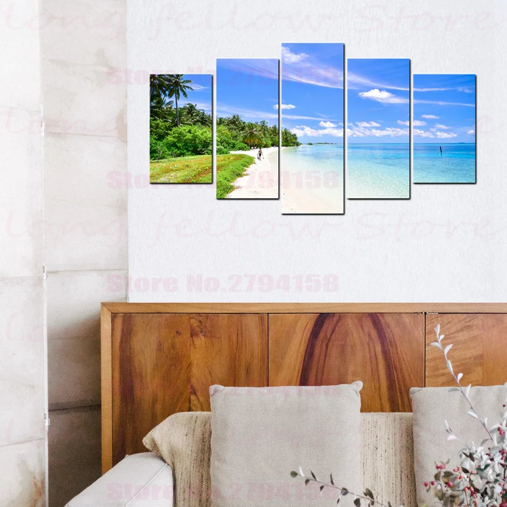 

Seascape Wall Art Home Decorations 5 Pieces Pictures for Dining Room Office Wall Decor Posters and Prints Artwork Drop Shipping