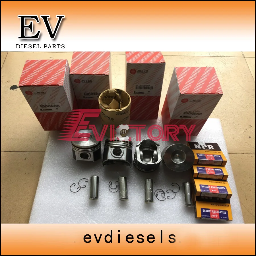 

Engine liner kit For Kubota V2003 V2003T V2003DI piston and piston ring cylinder liner Bobcat V2003M