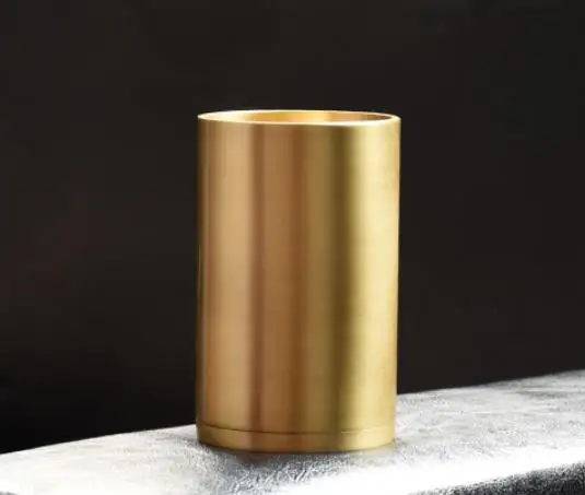 Роскошная 80*160 мм медная цилиндрическая ваза столешница 75*100 держатель ручки|Вазы|