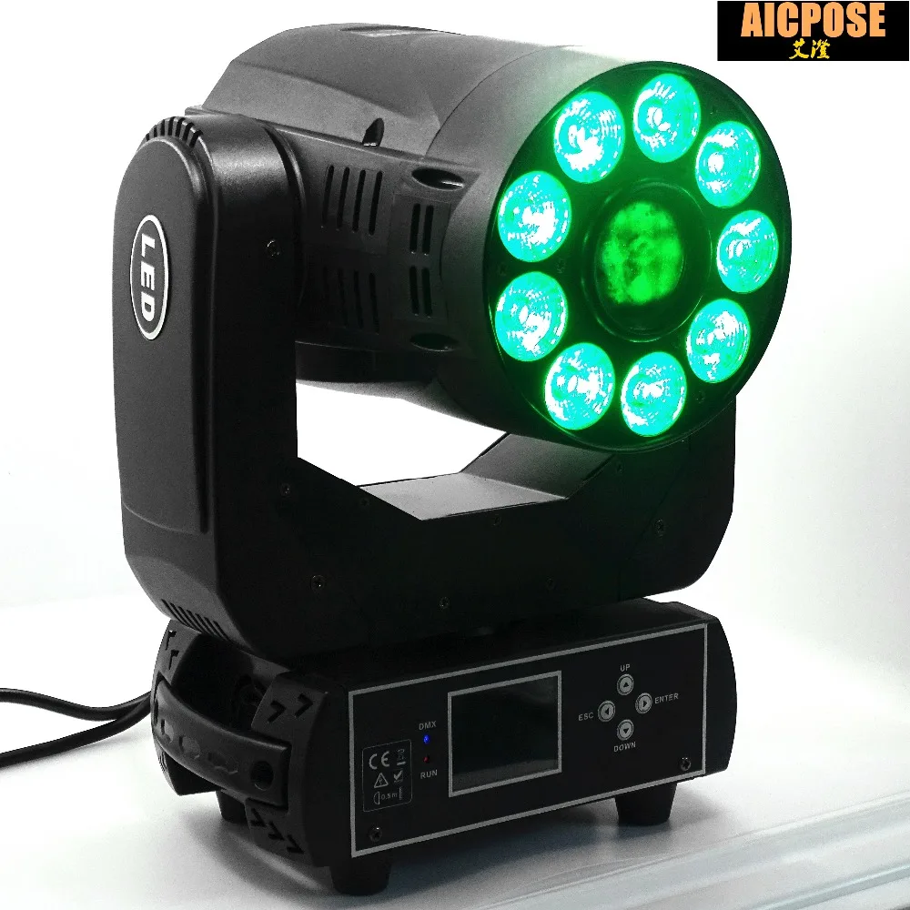 6 шт./лот 6x8 Вт лампа Gobo стробоскоп диско DJ Освещение 6*8 RGBW 4в1 LEDs Wash + 30 LED Moving Head мини