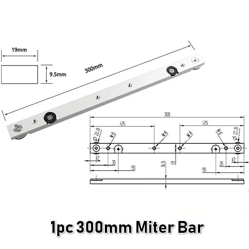 NEW Aluminium Alloy T-tracks Slot Miter Track and Miter Bar Slider Table Saw Miter Gauge Rod Woodworking Tools Workbench DIY