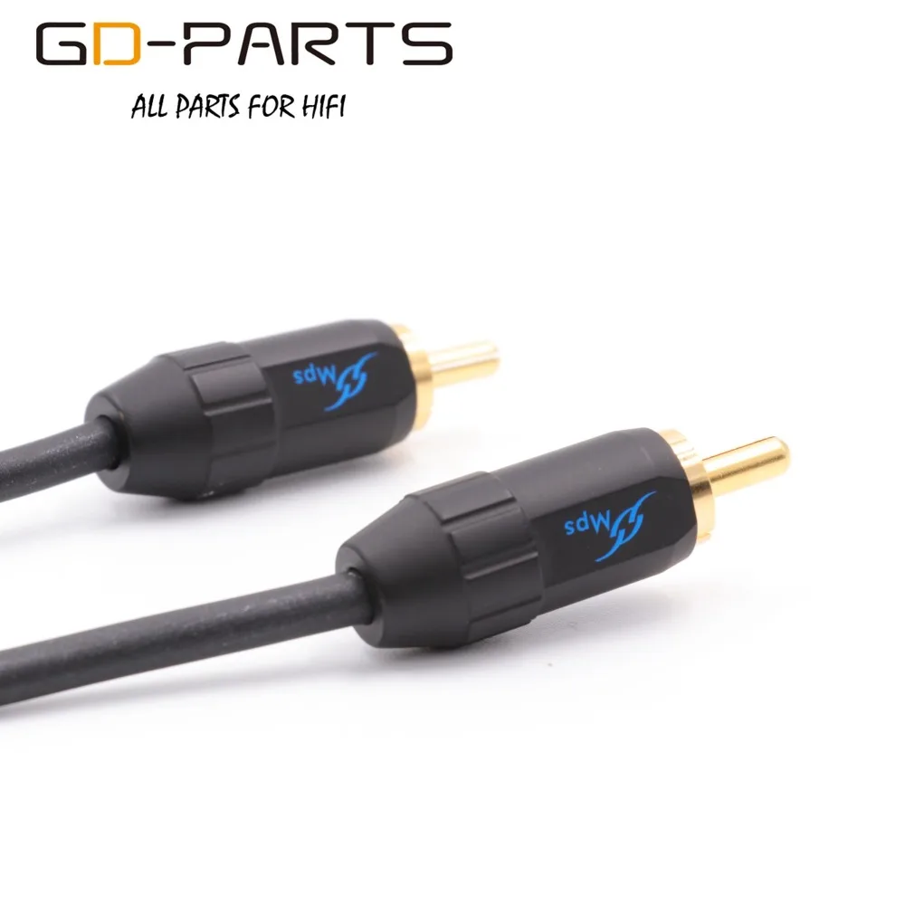 GD-PARTS MPS 99.99997% 6N OCC OCCS Серебряный RCA кабель штекер к аудио Линия коаксиальный провод