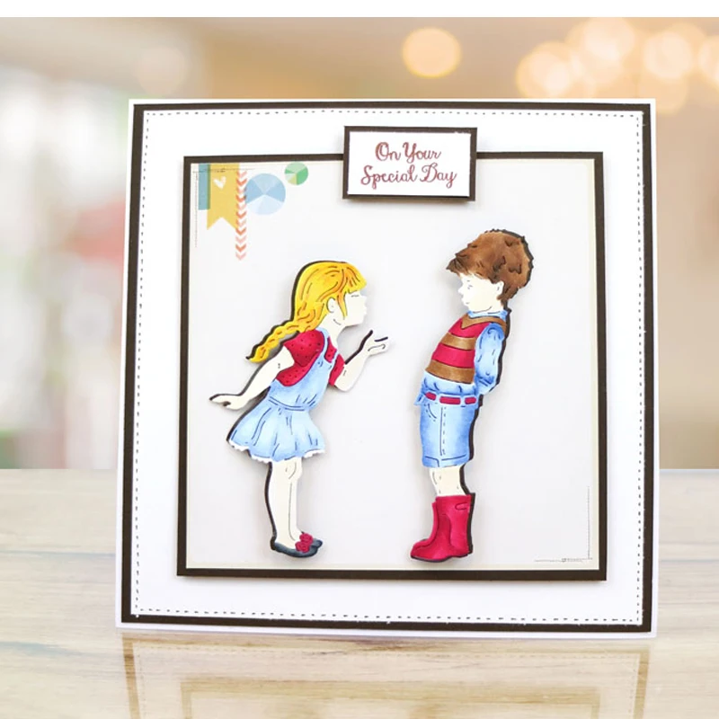 Металлические штампы в форме даты для мальчиков и девочек трафарет скрапбукинга