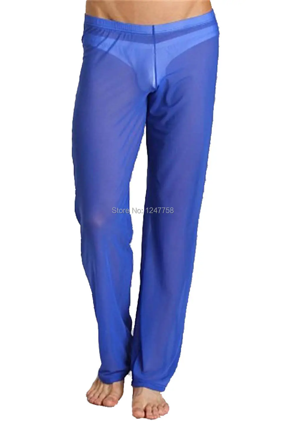 Мужские Мягкие сетчатые длинные брюки домашняя одежда нижнее Белье для сна |
