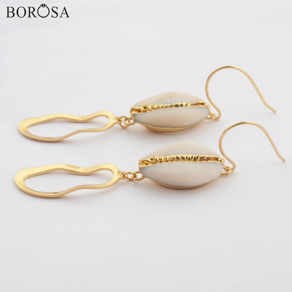 Модные ювелирные изделия BOROSA 5/10 пар золотого цвета натуральные серьги капельки