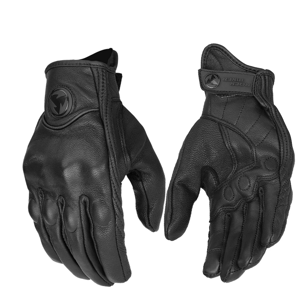 KEMiMOTO сенсорный экран Ретро настоящие кожаные мотоциклетные перчатки Guantes Moto Luva Motociclista защитные шестерни перчатки для мотокросса