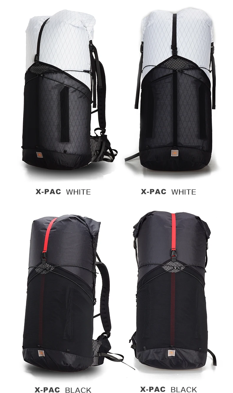 3f ul gear XPAC& Dyneema Открытый походный рюкзак для путешествий, кемпинга, Сверхлегкий тактический рюкзак 55L