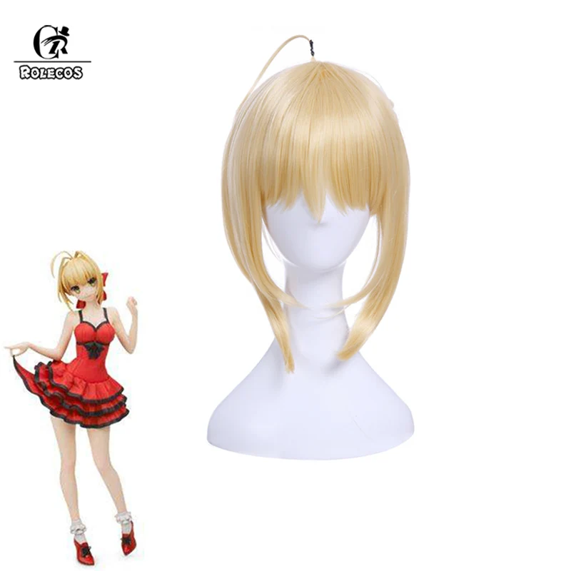 

ROLECOS Fate EXTRA Cosplay Headwear Saber Nero Cosplay Medium Blonde Braiding Synthetic Hair Altria Pendragon Fate Stay Night