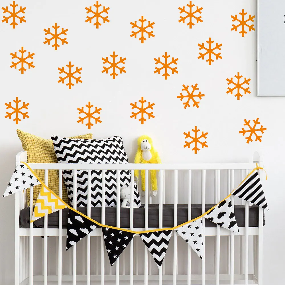 Детская спальня стена DecalCute детская как Снежинка Рождество съемные виниловые