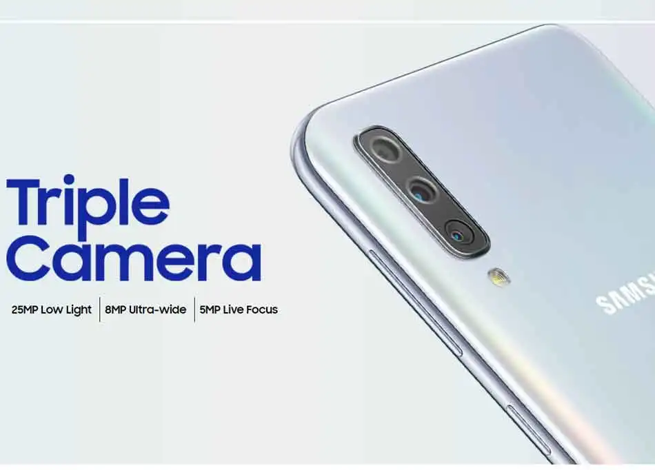 Мобильный телефон samsung Galaxy A50 A505F-DS LTE, 6,4 дюймов, 6 ГБ ОЗУ, 128 Гб ПЗУ, Восьмиядерный процессор Exynos 9610, Android 9,0, две sim-карты, смартфон
