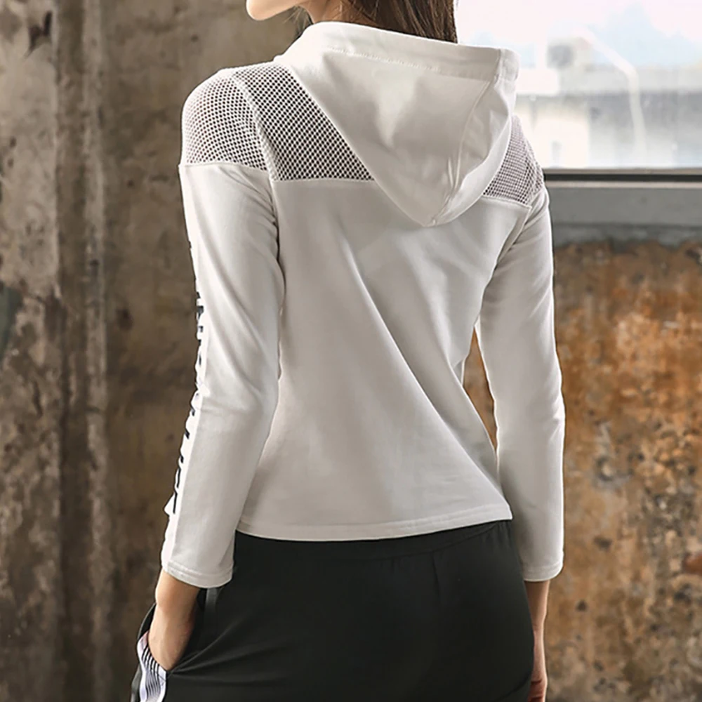 Женское для занятий йогой бега клетчатая куртка из ткани хлопок длинный рукав