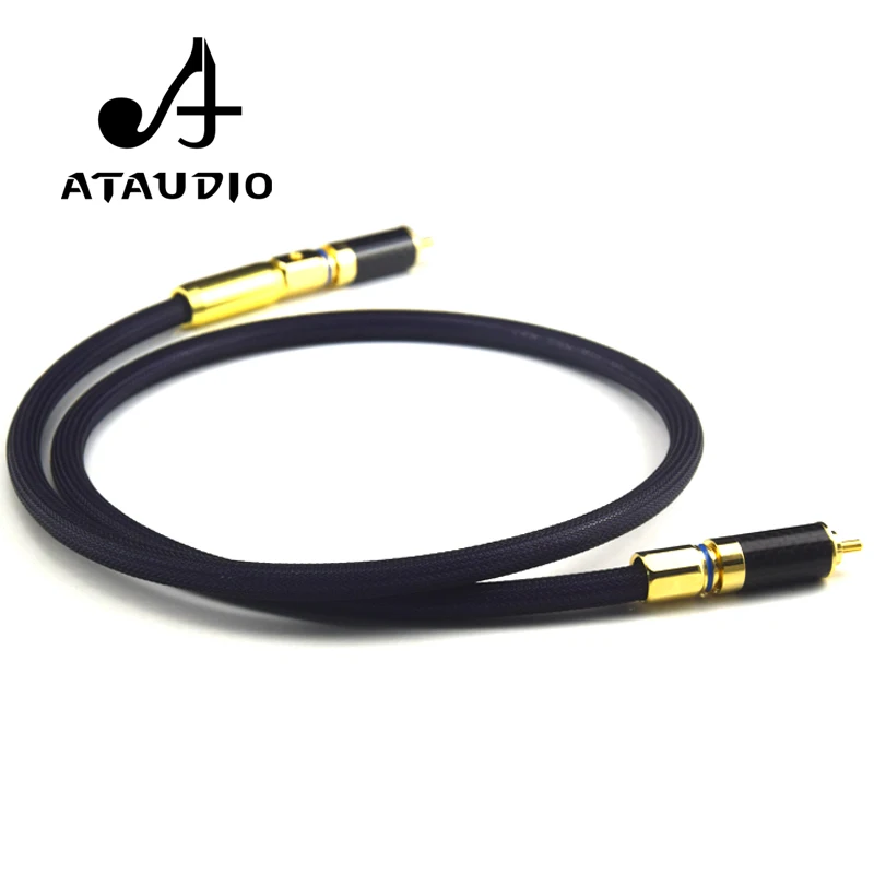 Посеребренный Hi Fi Цифровой коаксиальный кабель ATAUDIO высокопроизводительный ЦАП