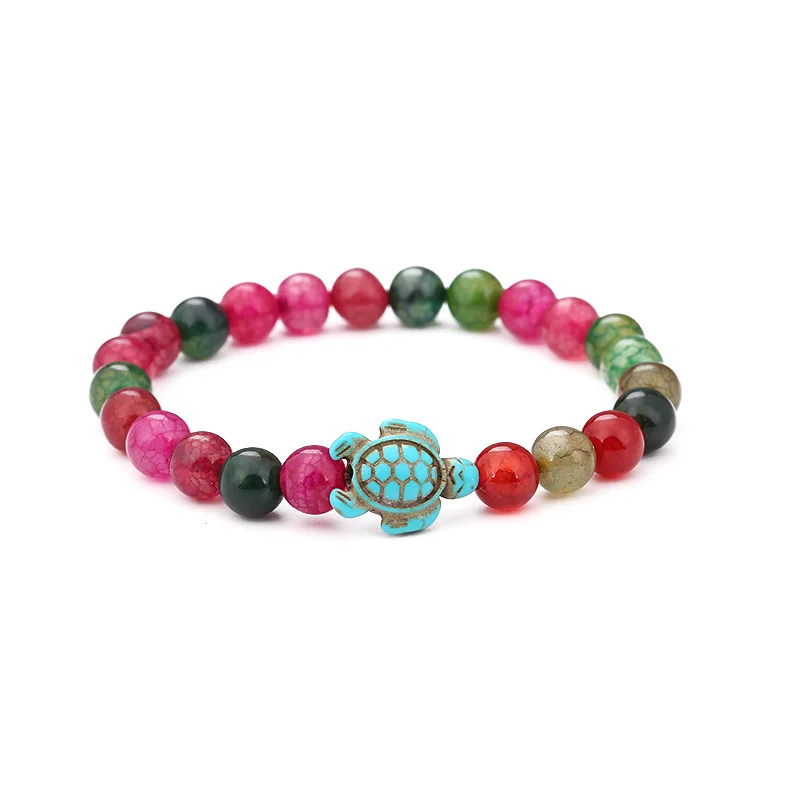 Летние Стильные морские бусины в виде черепахи браслеты для женщин и мужчин