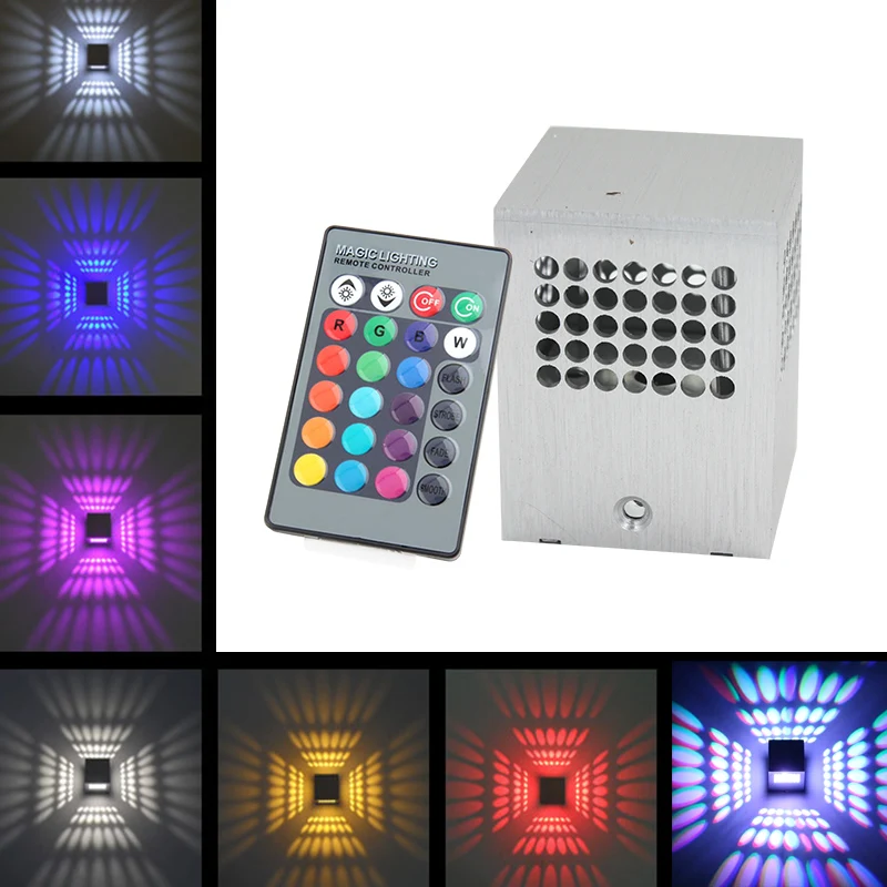 Светодиодный настенный светильник ночник 3 Вт RGB бра современные светильники с