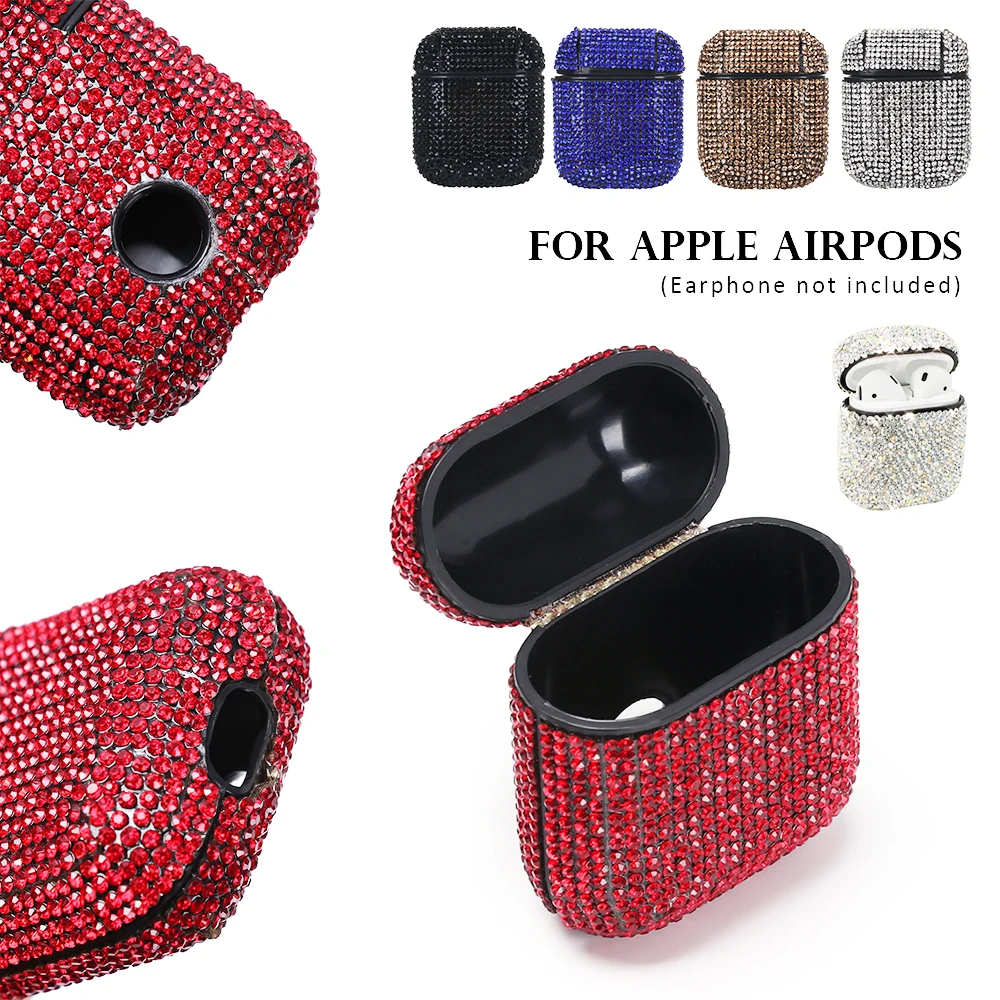 Декоративный чехол с блестящими бриллиантами для Apple AirPods, чехол, беспроводной Bluetooth, наушники, защитный чехол, сумка, чехол для Air Pods