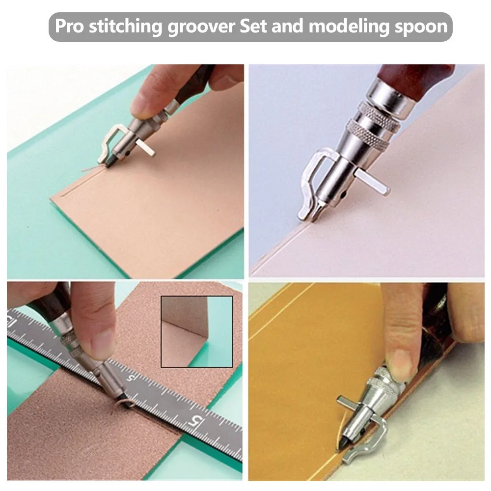 5 в 1 инструменты для работы с кожей|stitching groover|leather stitching toolsleather groover |