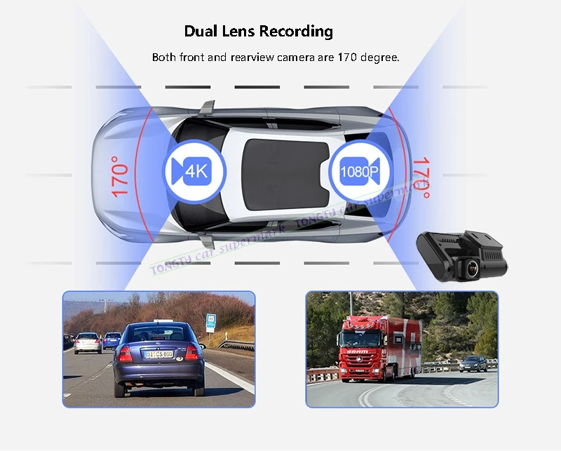 Novatek 96663 HD gps Автомобильный видеорегистратор, WiFi 1080P DVR с сенсором sony, камера заднего вида, ночное видение, двойной объектив, авто видеорегистратор