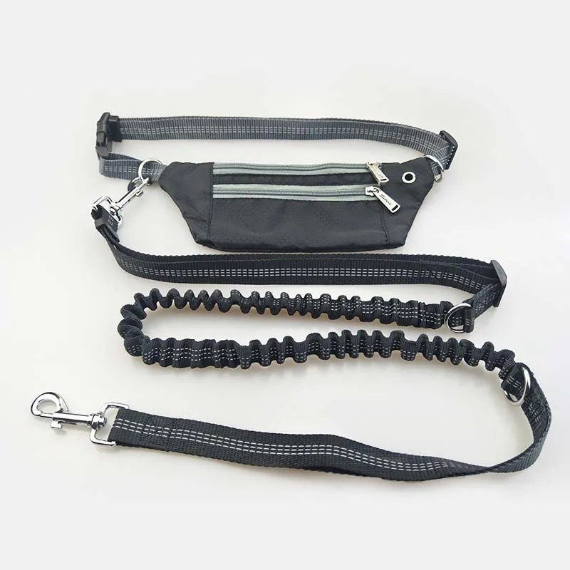 

Pet Leash Dog Leads Harnesses Waist waterproof Pockets Dog Belt Elastic Running Dog Leash Jogging Walking Pet Supplies