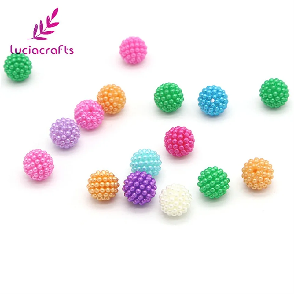 Распродажа Lucia Crafts микс 10/12/14 мм Пластик цветастые свободные бусины ручной работы бусины для самостоятельного изготовления одежды материалы ручной работы 50 г/лот CF1211