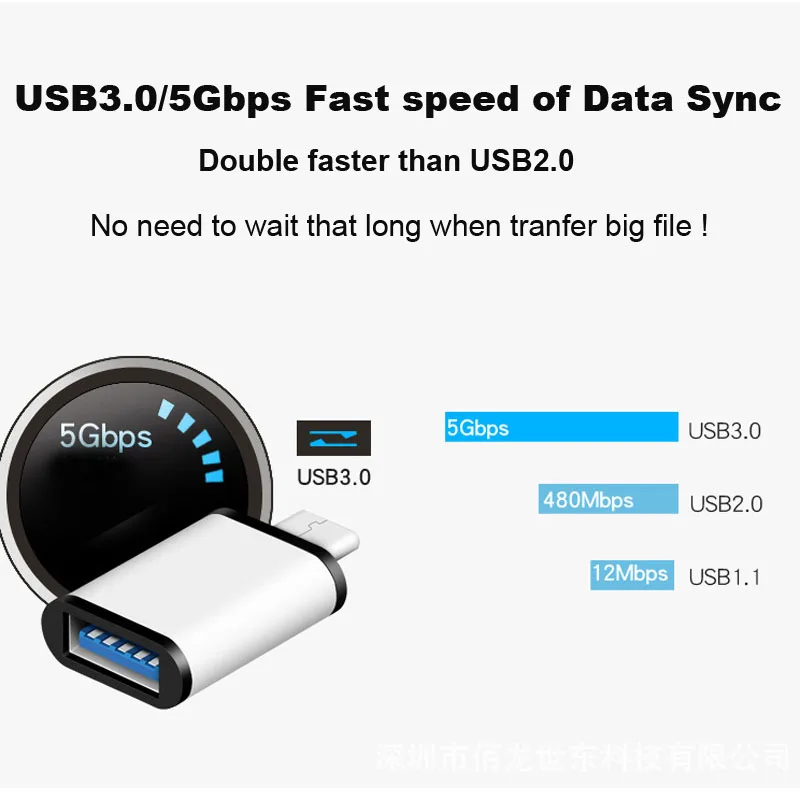 Адаптер USB USB3.0 Type C с разъемом OTG для Macbook Huawei Matebook Samsung S8 S9 S10 Plus|Переходники и