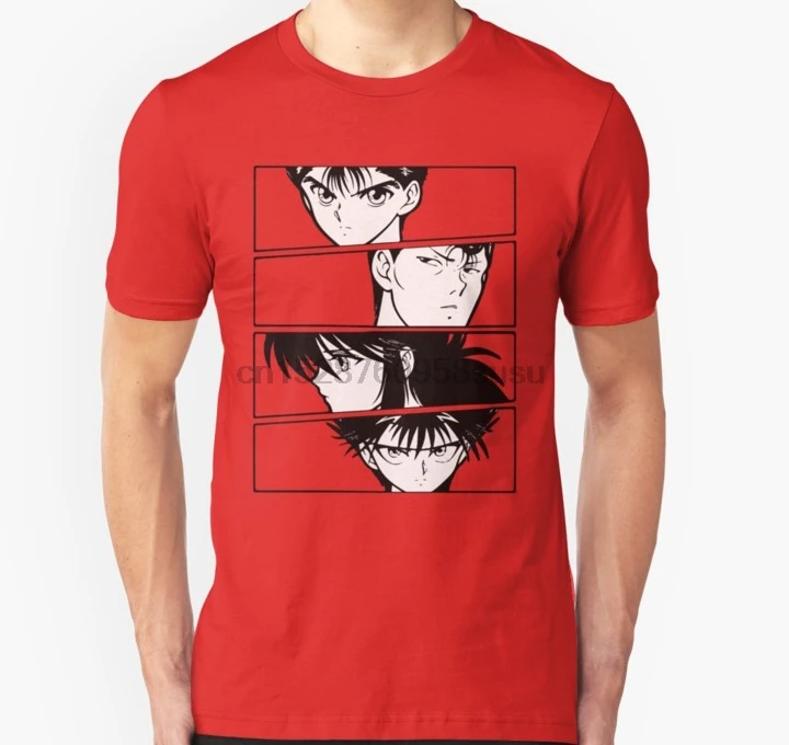 Мужская футболка с коротким рукавом Yu Hakusho унисекс женская одним вырезом | одежда