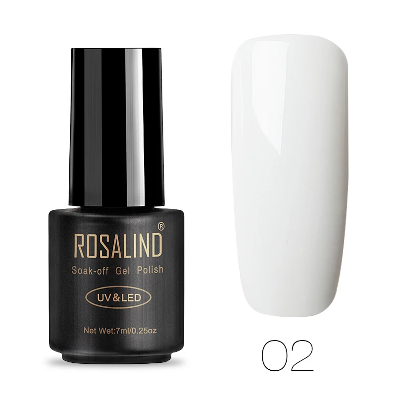 02 ROSALIND набор гель-лаков для ногтей 58 Vernis полуперманентный УФ 7 мл маникюр Дизайн ногтей для гель гибрид исчезает поли гель лак - Цвет: 02