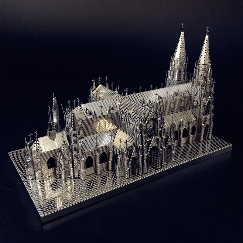 Ночной светильник s Нью-Йорк Святого Патрика церковь 3D Головоломка Детские развивающие игрушки светодиодный светильник статуя настольная лампа домашний декор Новинка светильник s