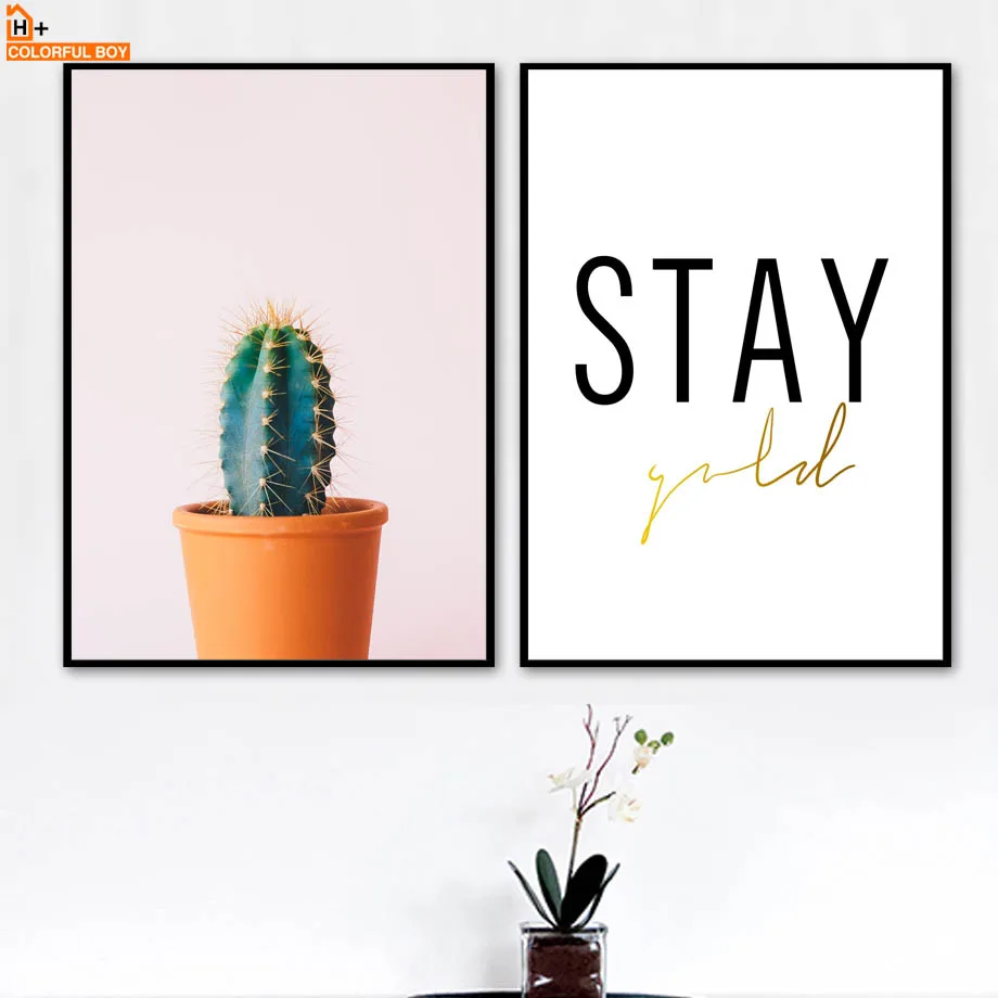 COLORFULBOY Wall Art Canvas Painting Cactus Pineapple Modern Posters And Prints Pictures For Living Room Decoration | Дом и сад