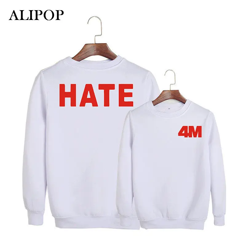 KPOP Корейская мода 4 минутный альбом Act7 HATE MV Cotton толстовки K pop пуловеры свитшоты