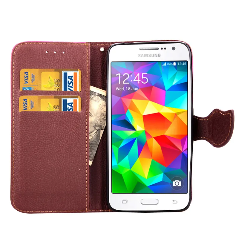 Кожаный чехол для Samsung Galaxy Grand Prime Duos G530 SM G530H G530W G531 Флип Бумажник аксессуары