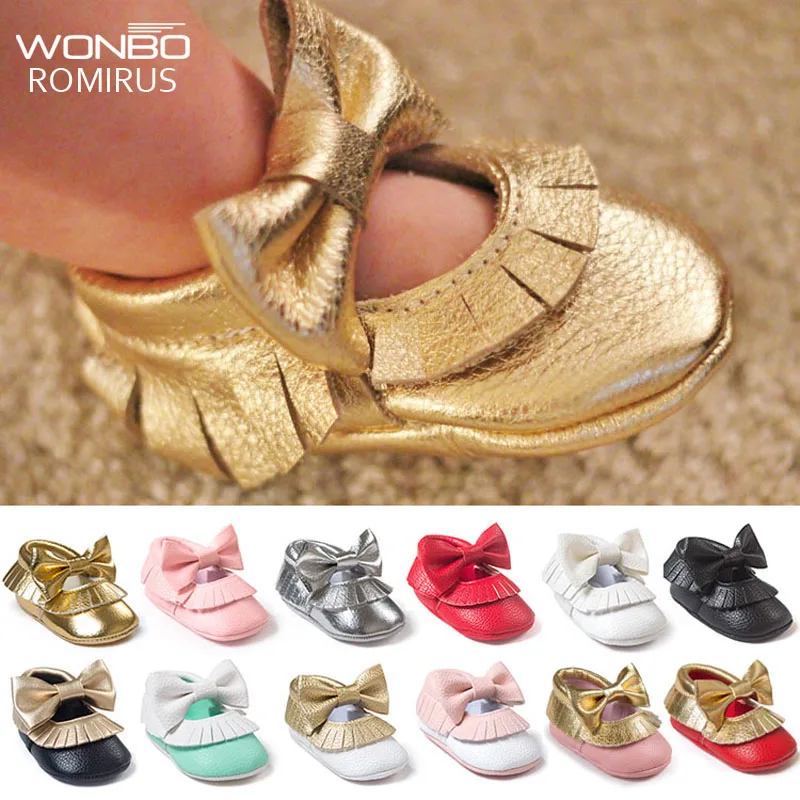 Новинка Бантик с кисточкой Детская обувь ручной работы Обувь для маленьких