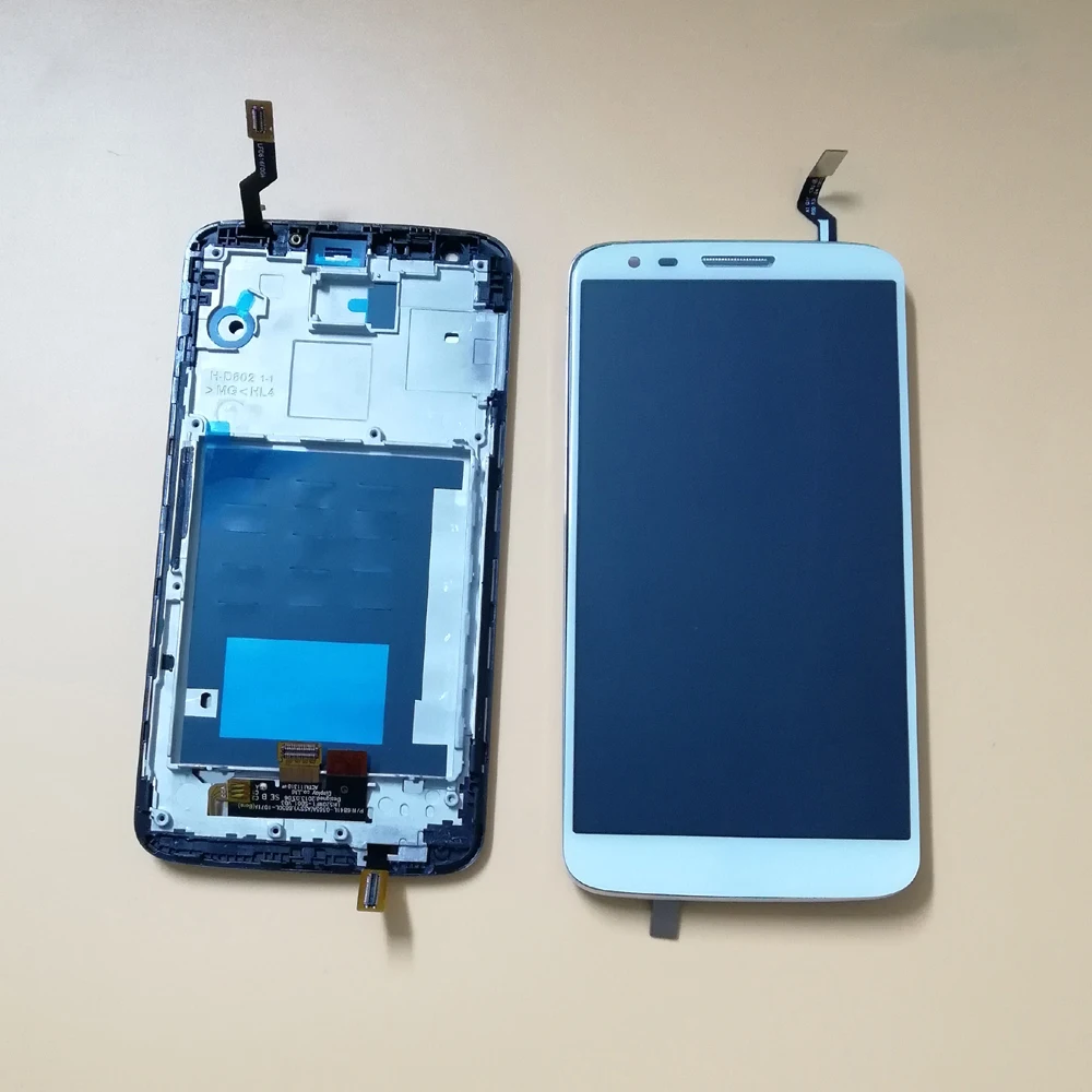 For LG Optimus G2 D802 D805 Touch Screen Digitizer Sensor Glass Panel + LCD Display Monitor Assembly Frame | Мобильные телефоны и
