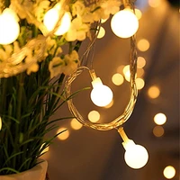 1 5m 3m 20led fairy garland led ball string lights waterproof for christmas tree wedding home indoor decoration battery powered